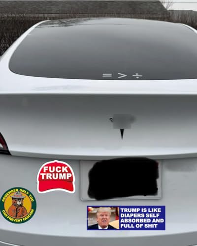 Image of Anti Trump Bumper Sticker Fuck Trump Sticker Anti MAGA Stickers, Anti MAGA Merchandise Resist Decal, UWHENBO No Residue Leaves, Funny FDT Decal