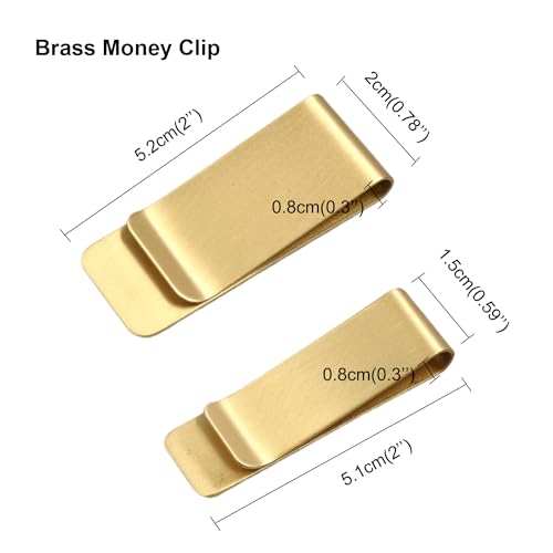 Gold Brass Money Clips for Men and Women Creative Metal Credit Card Holders Small Slim Thin Portable Men's Money Clips for Cash 4 Pack2