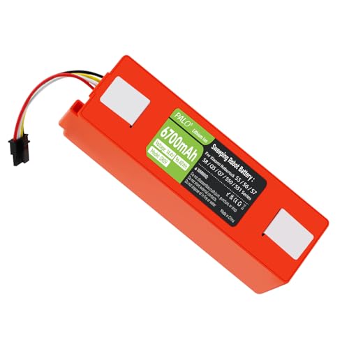 Palogreen Batería de 6700 mAh para Xiaomi Roborock S5, S5 MAX, S6, S6 MaxV, S7 MaxV Ultra/Pure, S8, S50, S55, Brr-2p4s-5200s, Q5 Q7 MAX Pro Robot Aspirador