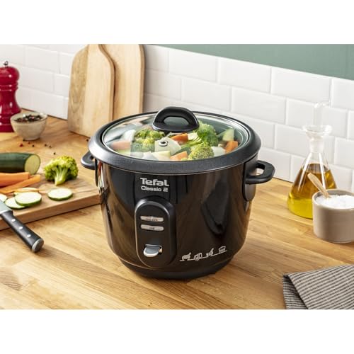 Tefal Classic 2 Cuiseur à riz automatique, Capacité 3 L, 900 g de riz, Cuiseur vapeur, Cuve antiadhésive, Maintien au chaud, Cuisson sans surveillance RK102811
