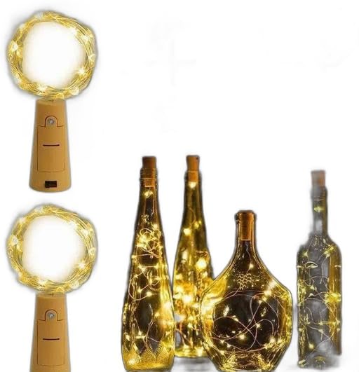 2pcs LED Cork Lights for Wine Bottles – Fancy Bottle Cork Light for Home Light Decoration, Ganpati, Diwali & Christmas (Pack of 10, Warm White-image-32