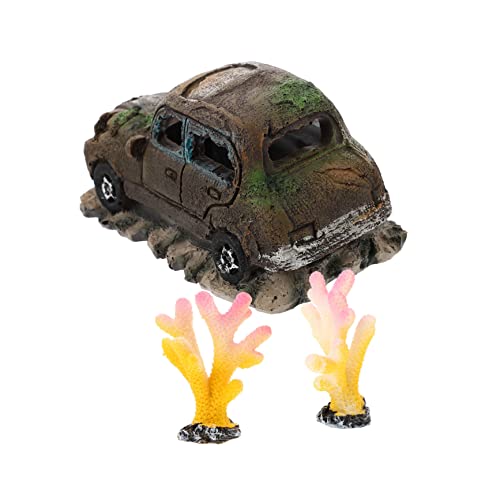 BELLIFFY 3個 水槽造園車 金魚 水槽の付属品 プール 大きな水槽の装飾 人工水族館サンゴ植物 水族館の風景 シミュレーションオーナメント 水槽のサンゴ シミュレーションサンゴ 人工珊瑚 樹脂