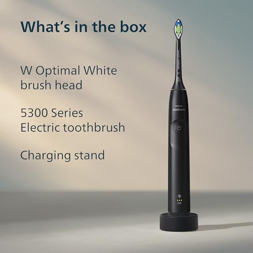 Philips Sonicare 5300 Electric Toothbrush, Sonic Toothbrush with 2 Intensity Levels, Pressure Alert, EasyStart, SmarTimer and BrushPacer, Black, Model HX7101/01 [New Technology] - Image 9