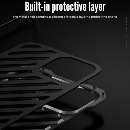 Coque Dissipation Thermique pour iPhone 14 Pro Pare-Chocs Métal - 4
