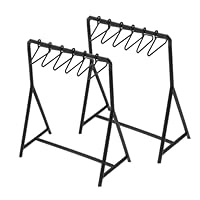 MOLUCKFU 2Set Miniature Doll Clothes Drying Rack with Hangers Dollhouse Wardrobe Furniture Accessories for Shower Flexible Assembly and Space-saving Storage for Pretend Play and Display