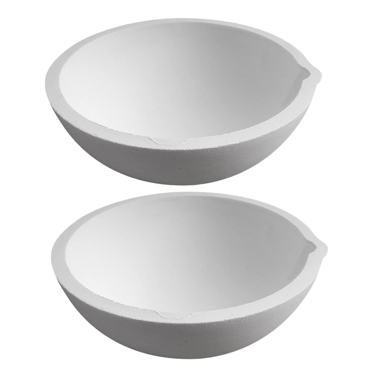 FUNOMOCYA 2pcs Evaporating Dish Evaporation Laboratory Evaporating Container Porcelain Evaporating Basin Evaporating Petri Dishes Round Evaporating Container Gld White