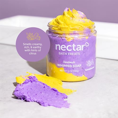 Whipped Soap Cream Body Wash For Men And Boys, Moisturizing Whipped Body Soap With Coconut Oil, Soothing Shave Butter For Neck, Natural & Vegan Bath Soap, 5 Oz (Sandalwood) #TOP3