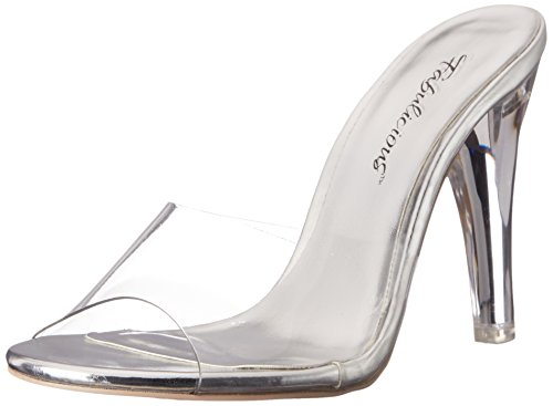 Fabulicious Clearly 401, Sandalias de tacón para Mujer, Clara Lucite Transparente, 40 EU