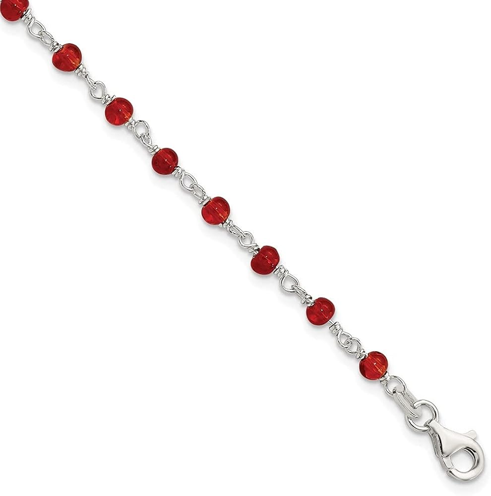 Amazon | Diamond2Deal 925スターリングシルバーダークレッド