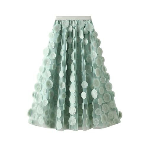 Falda de línea A verde para mujer ideal en ocasiones festivas