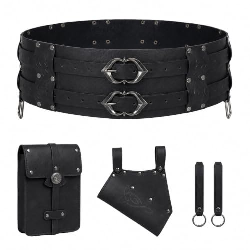 Ceinture armure cuir pour corriger la tenue des costumes médiévaux larges