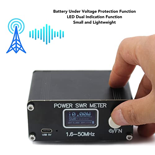 Image of Hilitand SWR Meter 1.6‑50MHz Watt Meter 150W HF Standing Ratio Meter Digital Meter for Measurement