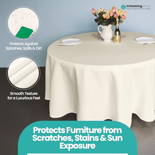Nappe ronde polyester lin haut de gamme chic pour restaurant