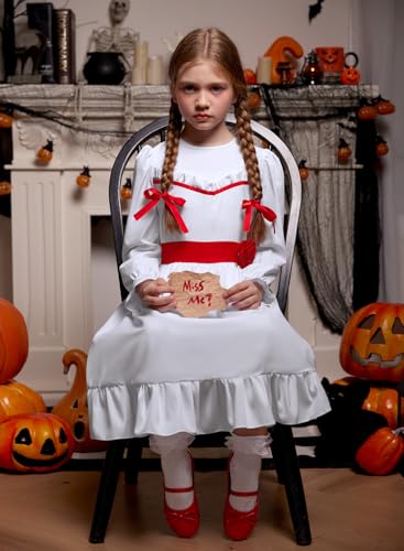 Disfraz blanco de Halloween para niñas 4-14 años miniatura 5