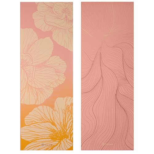 Image of Gaiam Yoga Mat - Premium 6mm Print Reversible Extra Thick Non Slip Exercise & Fitness Mat for All Types of Yoga, Pilates & Floor Workouts (68 inch x 24 inch x 6mm Thick)
