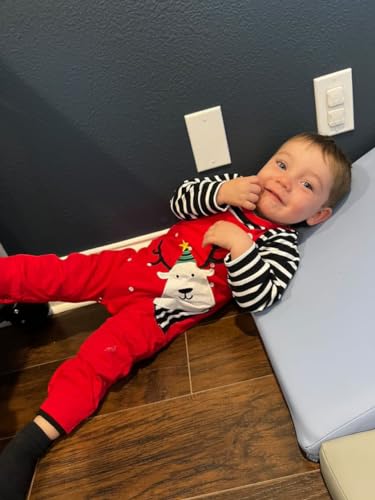 VINUOKER Baby Boy Christmas Clothes My First Christmas Outfits Sets New Years 3pc Pants Sets3