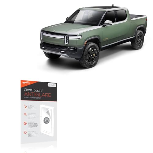 BoxWave Screen Protector Compatible with Rivian 2024 R1T Cluster Display (12.3 in) - ClearTouch Anti-Glare (2-Pack), Anti-Fingerprint Matte Film Skin
