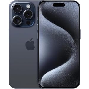 Apple iPhone 15 Pro, 256GB, Blue Titanium – Unlocked (Renewed)