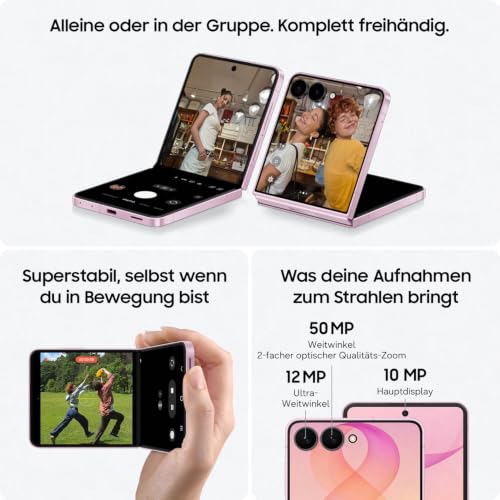 Samsung Galaxy Z Flip8 AI Smartphone, 256 GB Speicher, 12 GB RAM, Cream