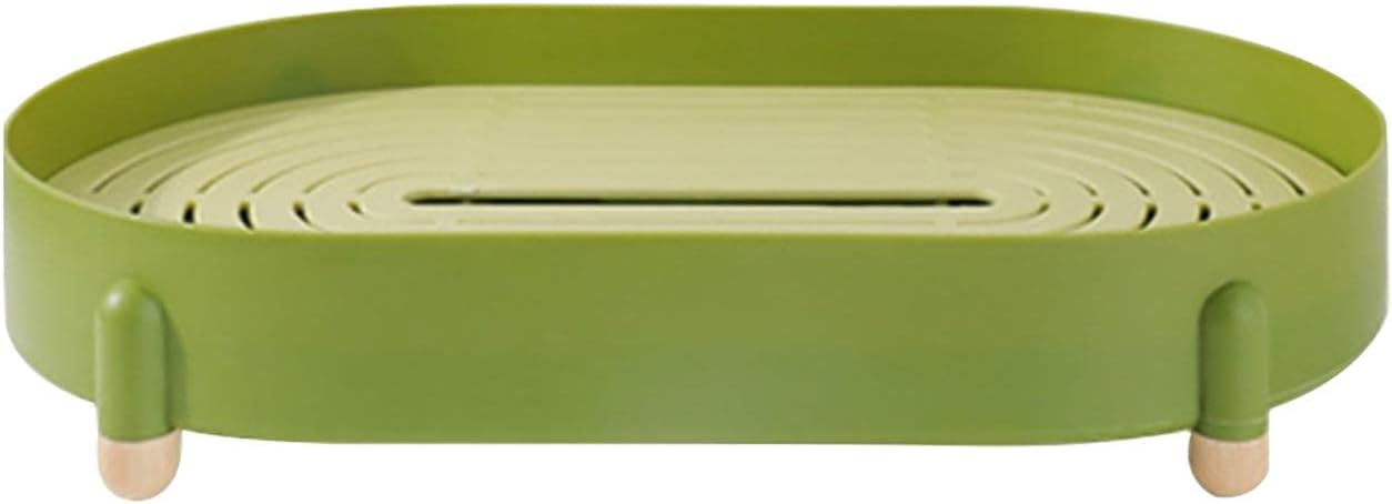 Tableware Drying Tray with Drainboard,Draining Plate,Double Layer Drain Board for Kitchen Counter,Dish Drying Tray for Tableware,Cups,Fruits,Vegetables and Condiments