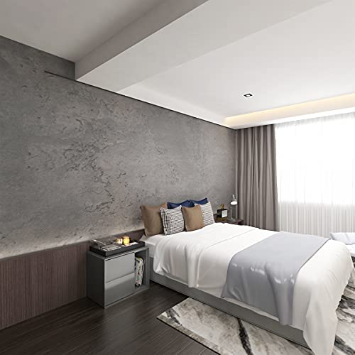 TOTIO Dark Grey Wallpaper in Concrete Look 40 cm x 18 m Matte Thickening Waterproof SelfAdhesive Wallpaper in Industrial Style Wall Sticker with Cement Pattern DIY Vinyl Decorative Paper for Office - Image 4