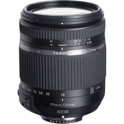 Tamron B008TS E Objectif 18-270 mm f/3,5-6,3 Di II VC PZD pour Appareil photo Nikon Noir