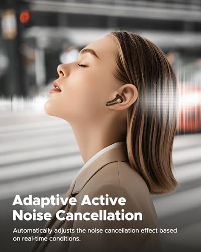 Image of SoundPEATS Earbuds Capsule3 Pro+ Wireless Earbuds, Adaptive Noise Cancelling Bluetooth Headphones Hi-Res Hifi Stereo Sound with xMEMS Speaker, True Wireless ANC Earphones with LDAC, 6 Mic 43H Playtime