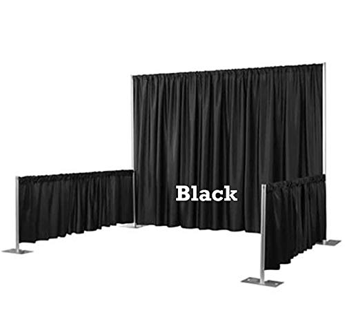 Pipe and Drape Trade Show Display Booth Package (1) 10 ft. x 10 ft. - Black Banjo CanvasETC - Uprights, Drape Supports,Bases, Drape