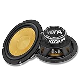WDiYA Upgrade 6.5 Inch Car Speakers – 300W Peak Power, 4 Ohm, Glass Fiber Cone for Deep Bass & Clear Mid-Low Frequency – High Sensitivity Stereo, Shockproof – Professional Car Audio System