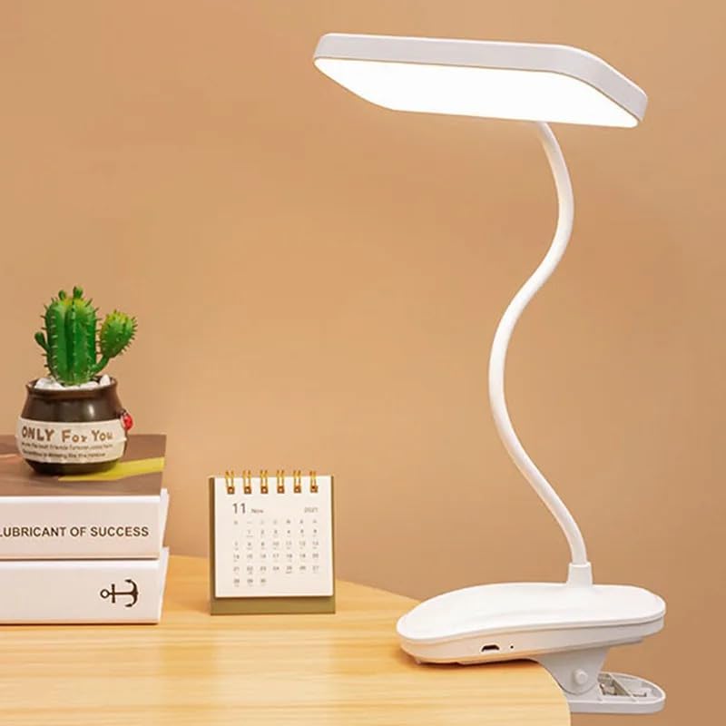 Image of Mini Trash Can with LED Clip-On Desk Reading Lamp Bundle - The Ultimate Mini countertop Trash can Desk Organization and Lighting Solution Dimmable LED Lamps