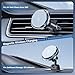 This Hill 15W Fast Magnetic Car Phone Mount - 2-in-1 Dashboard/Air Vent Mount with 360° Rotation & Secure Double Hook Clip, Compatible with MagSafe Case, iPhone, Samsung & More