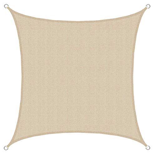 GOUDU Toldo Vela de Sombra Rectangular Toldos IKEA Prevención Rayos UV Solar protección para Exteriores, jardín - Beige 2x7m