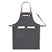HLDUYIN Tablier De Travail en Denim Tablier Durable Bandoulière en Cuir Poche Multi-Outils Accessoire Ceinture Réglable Styliste Chef Artisan,D