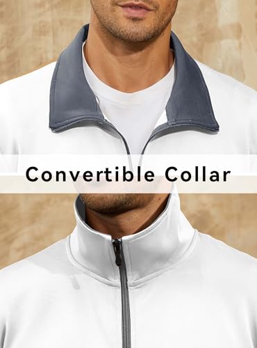 Image of HYPESTFIT Men's Retro Track Jackets, Relaxed Fit | Lightweight men's casual jacket ideal for spring & fall, running and daily athletic wear