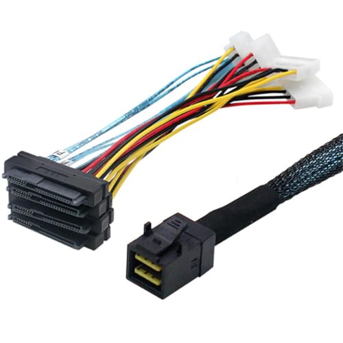 Cable Adaptador S-AS SFF-8643 a SATA con alimentación 0.5m miniatura 2