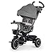Produktbild Kinderkraft SPINSTEP Dreirad ab 1 jahr mit Schubstange, wasserfeste Verdeck mit UPF50+ Filter, 360 Grad drehbare Sitz, Freilauf, Zusammenklappbar, Klingle, Korb, Grau