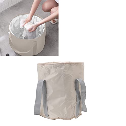 Baño de pies plegable portátil con bolsa beige miniatura 3