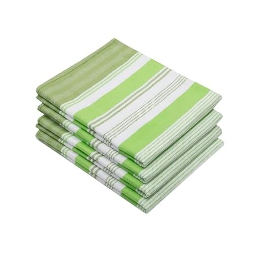 ZOLLNER 4er Set Geschirrtücher 50x70 cm, Baumwolle, grün (weitere verfügbar)