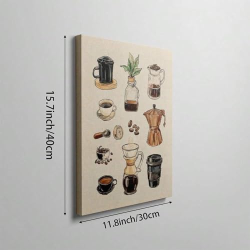 Cuisine rétro vintage transformée avec ce grand tableau mural de café - 6