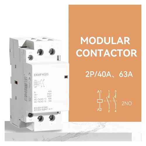 Contacteur modulaire rail Din 220V robuste pour installations électriques fiables EKMF