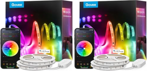 Image of Govee 100ft RGBIC LED Strip Lights, Compatible with Alexa and Google Assistant (Pack of 2)