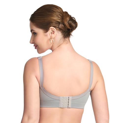 Image of TRYLO Riza T-FIT Women's Non-Padded,Non-Wired,Full Coverage,Seamless 100% Cotton Feel Fabric Bra Available in Multicolor