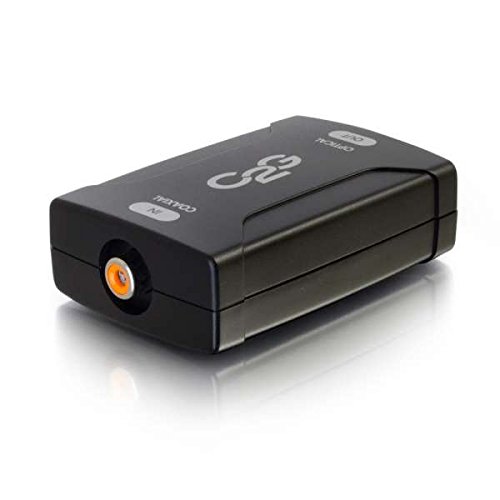 C2G 40018 Coaxial To Slink Optical Digital Audio Converter, Black #TOP1
