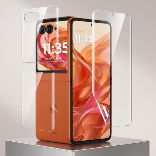 Image of STP FEEL Membrane Screen Protector Guard Compatible For Motorola Razr 50 Ultra /Moto Razr 60 Ultra /Razr+ 2024 (Front and Back Screen Guard) | Hydrogel Membrane with Finger Print Support