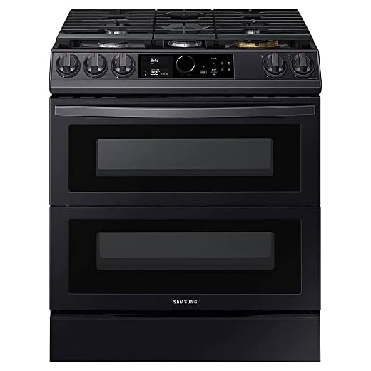 SAMSUNG NX60T8751SG 6.0 Cu. Ft. Black Flex Duo Slide-in Gas Range with Smart Dial and Air Fry