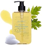Herbbies Mugwort Unscented Shower Oil (10.14oz) – Gentle, Sulfate-Free, Nourishing Cleanser for D...