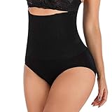 FUT Body Shaper for Women,High Waisted Tummy Firm Control Panties Slimming Waist Shapewear, Black, Medium - Large
