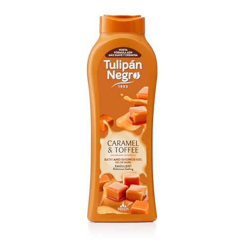 Tulipán Negro - Gel de Baño Nutritivo e Hidratante Caramel & Toffee 650 ml, Emoliente y Delicioso Aroma