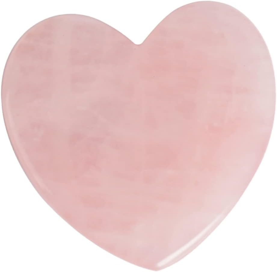 Natural Jade Heart Shape Scraping Massage Tool Multi Functional Physical Therapy Gua Board for Face Neck and Back Massage for Spa Care and Nourishing Skin