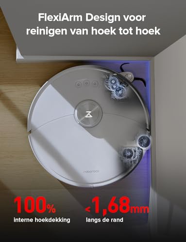 Roborock S8 MaxV Ultra Robotstofzuiger met dweilfunctie en hefdoek voor dweilen, uitgebreide reiniging door uittrekbare zijborstel, 10.000 Pa, dweilen met heet water op - Afbeelding 4